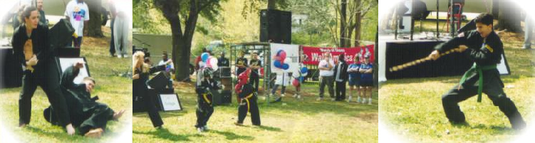 March of Dimes demonstrators demonstrating self defense and kata